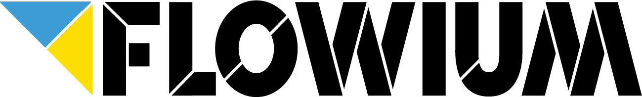 Ukraine-themed Flowium's logo black.