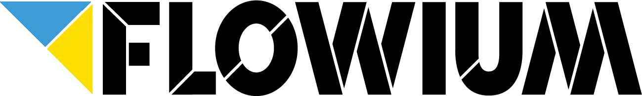 Ukraine-themed Flowium's logo black.