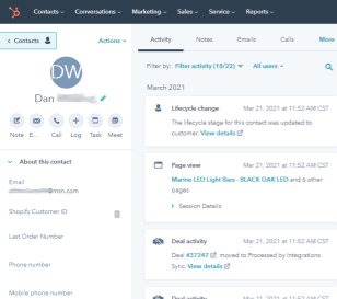 Subscriber history in HubSpot