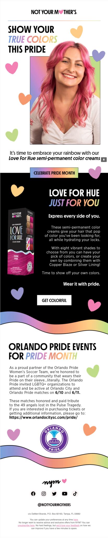 Pride Month Email design example.