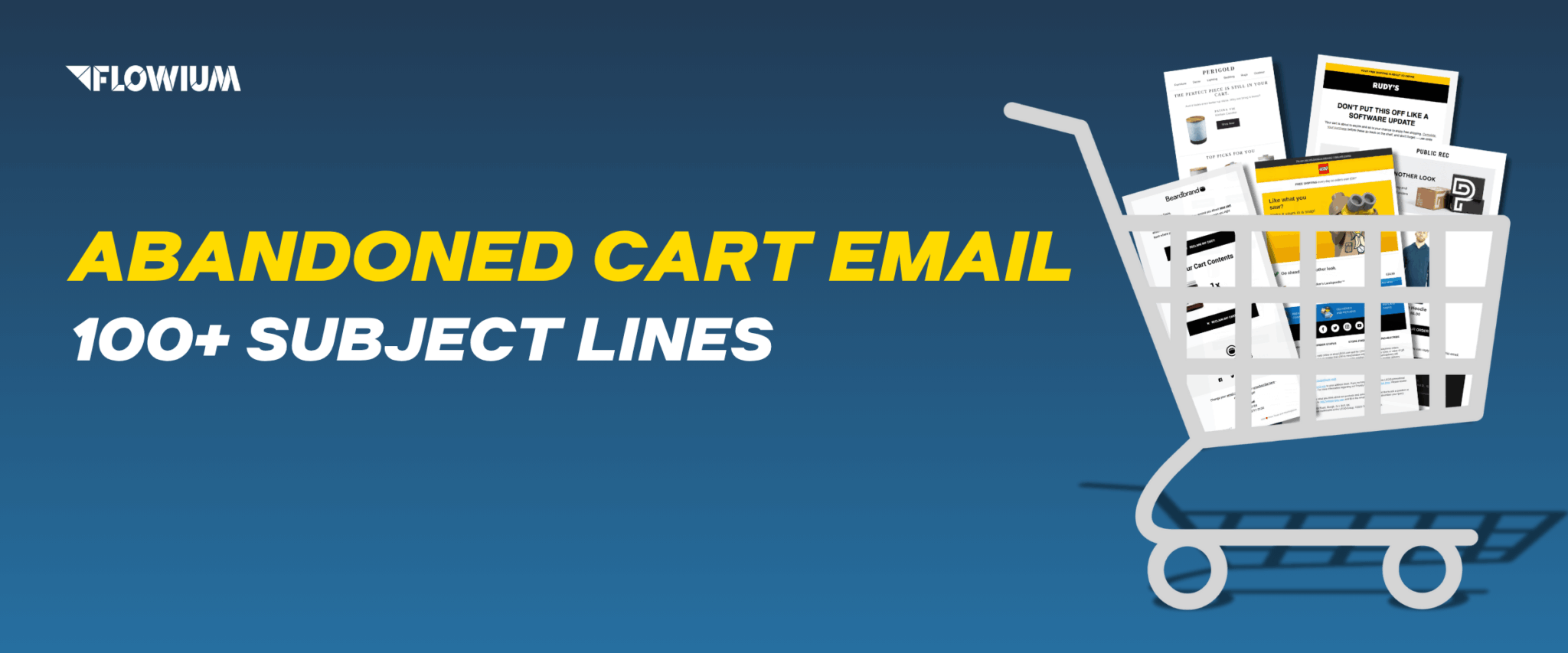 A woman writing creative abandoned cart subject lines.