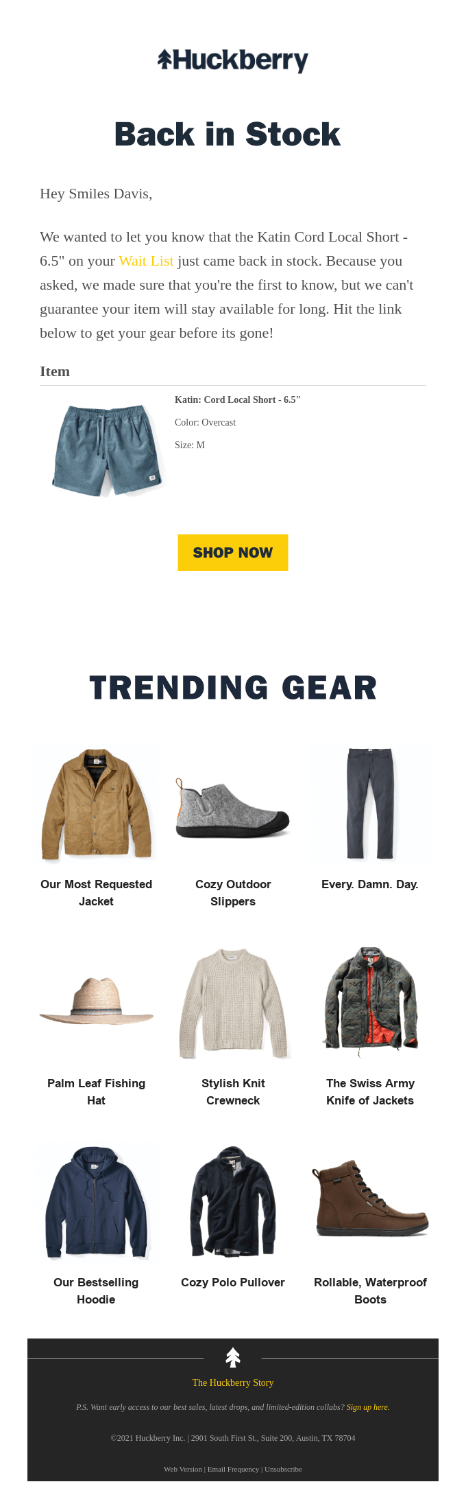 A good ecommerce email template.