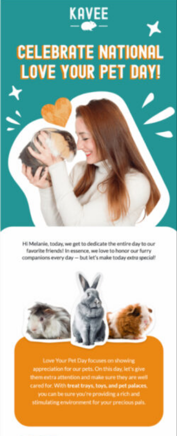 Pet day email design.
