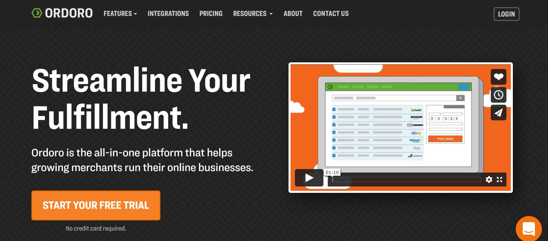 Ordoro, ecommerce shipping software