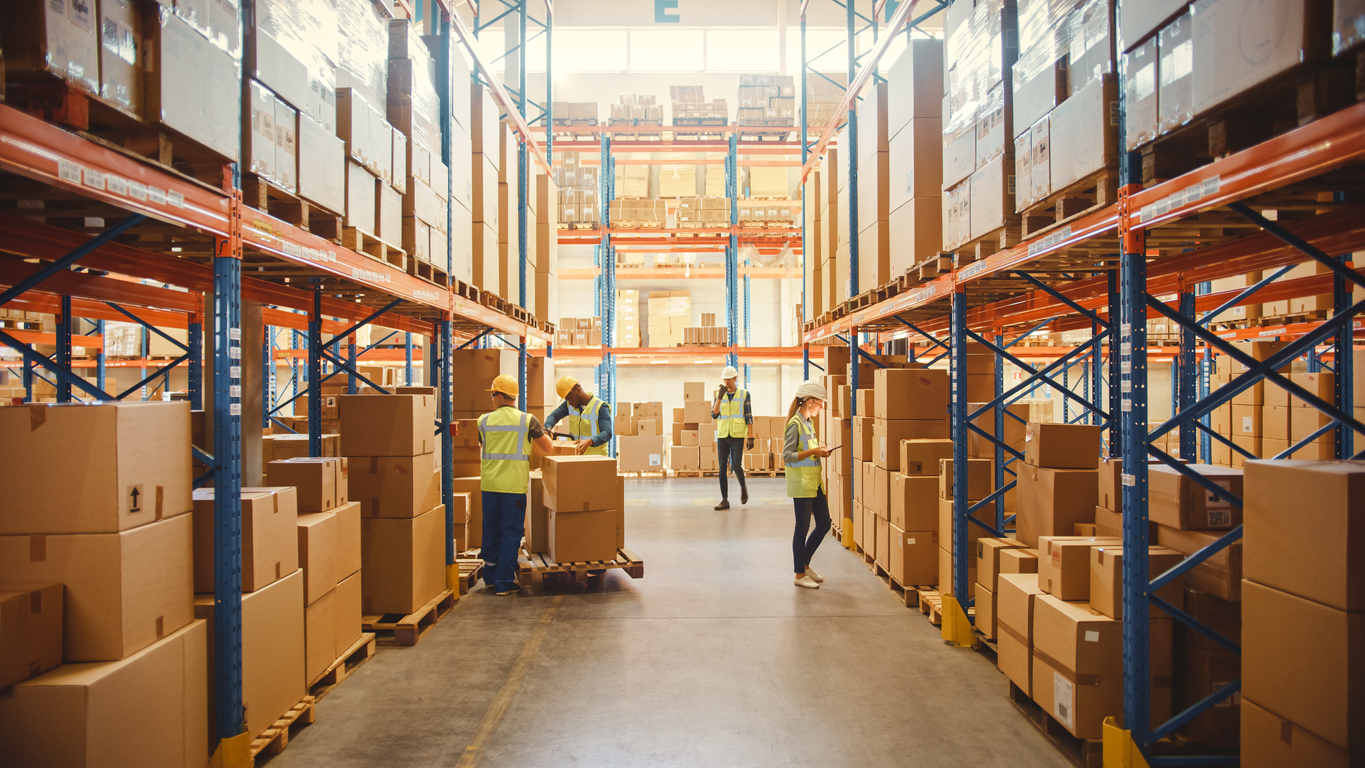 A warehouse for ecommerce order fulfillment