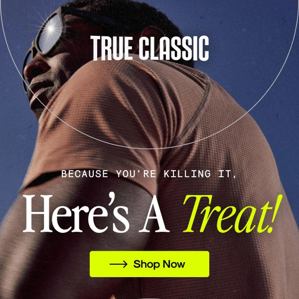 Cover for True Classic email design.