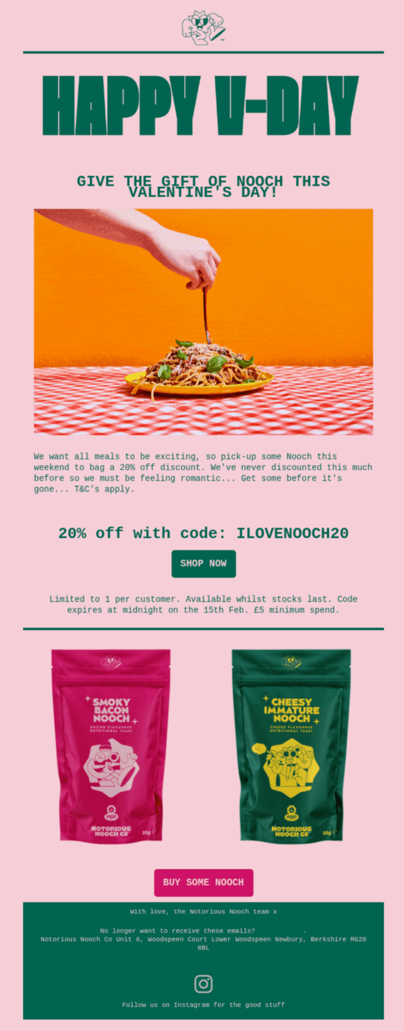 A cheerful coupon design celebrating Valentine's Day with the text "Happy U Day" prominently displayed.