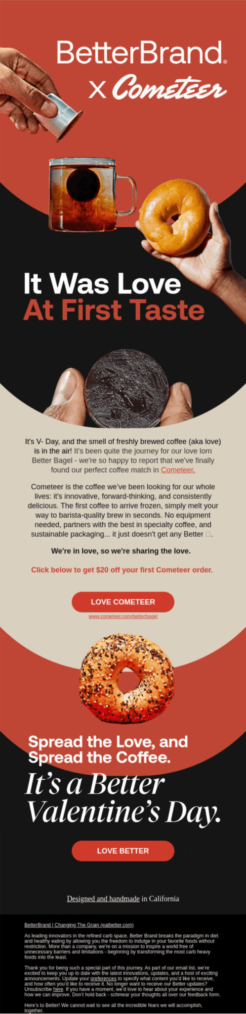 Announcement of the collaboration between Better Brand and Cometeer for an exciting new campaign.