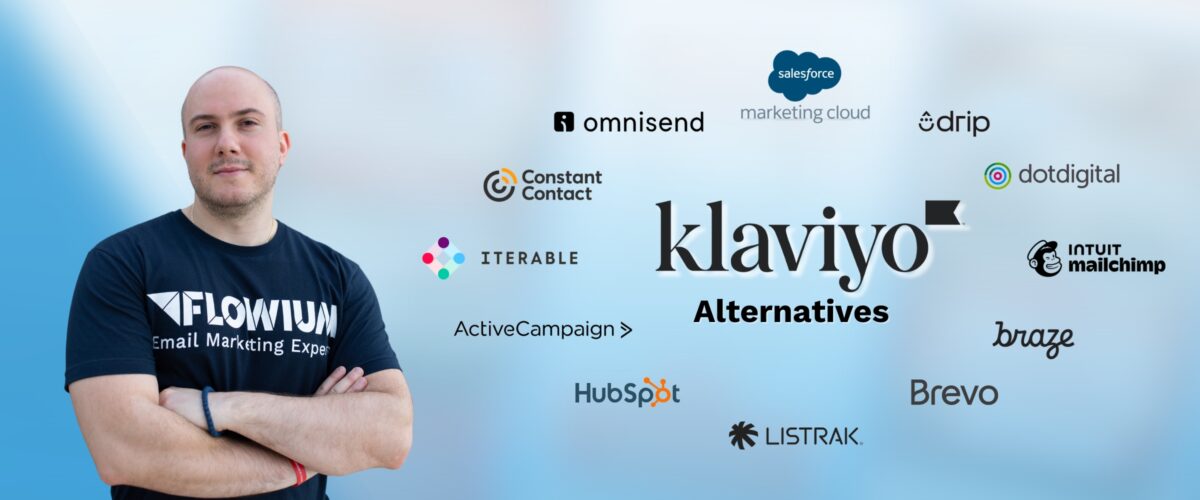 Banner for blog post about top Klaviyo alternatives in 2025.