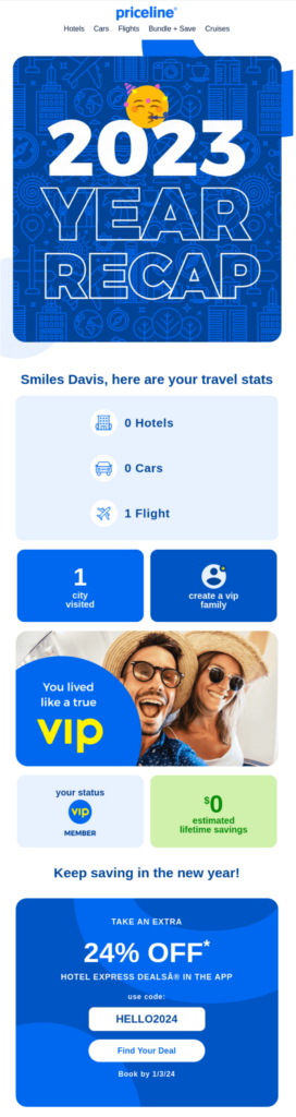 Example of personalized content.