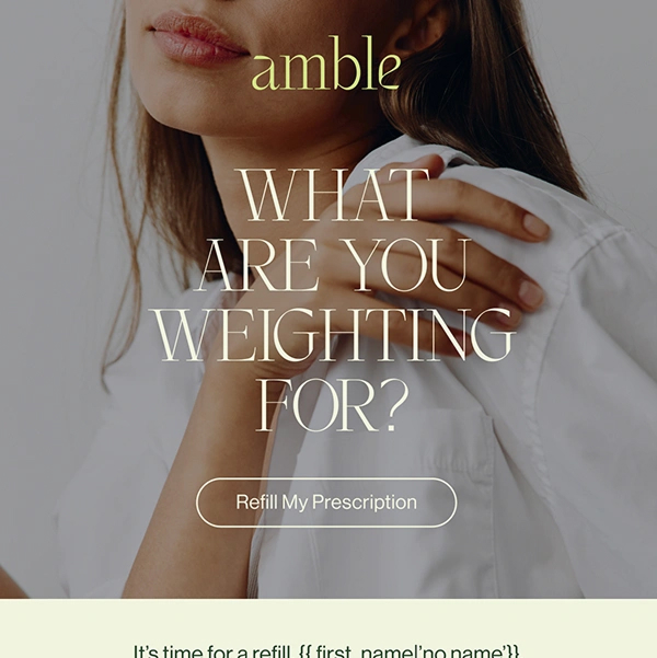 Cover for Amble email design.