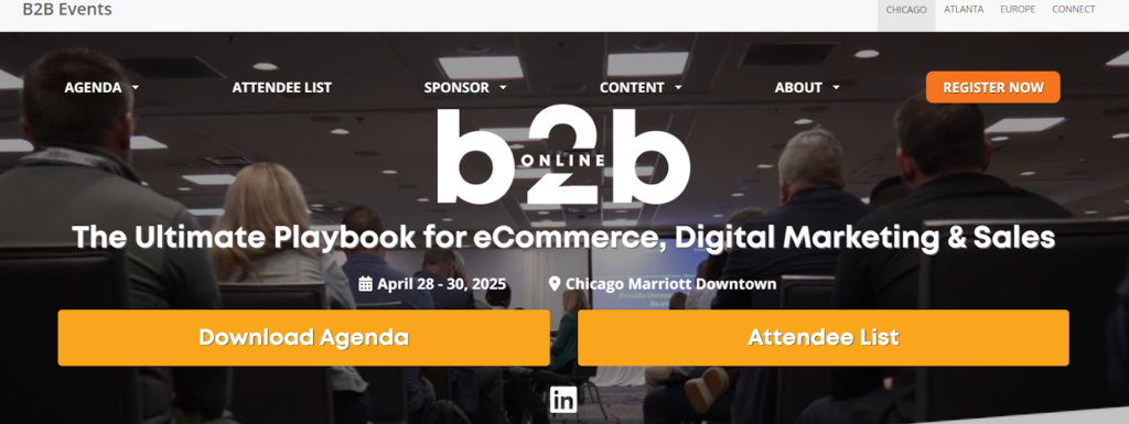 An image promoting B2B online.