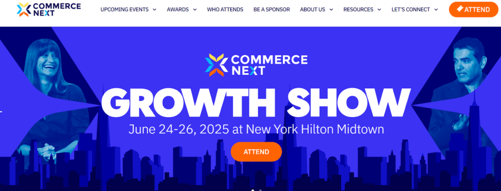 An image promoting CommerceNext.