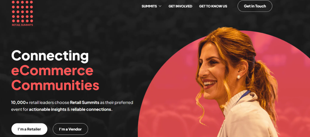 Screenshot promoting eCommerce Summit.