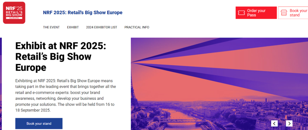 An image promoting NRF 2025: Retail's Big Show Europe.