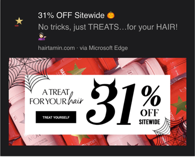 Push Notification HairTamin example.