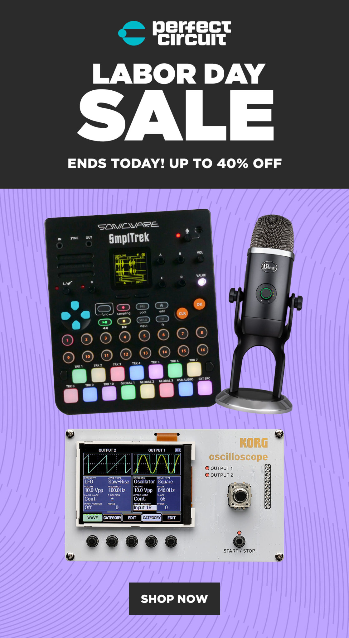 Labor day email by Perfect Circuit.