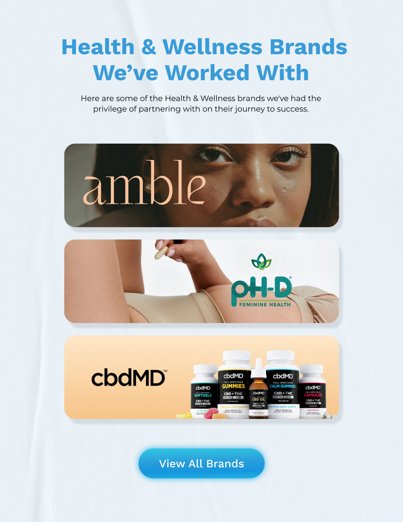 Email designs in Health & Wellness industries.