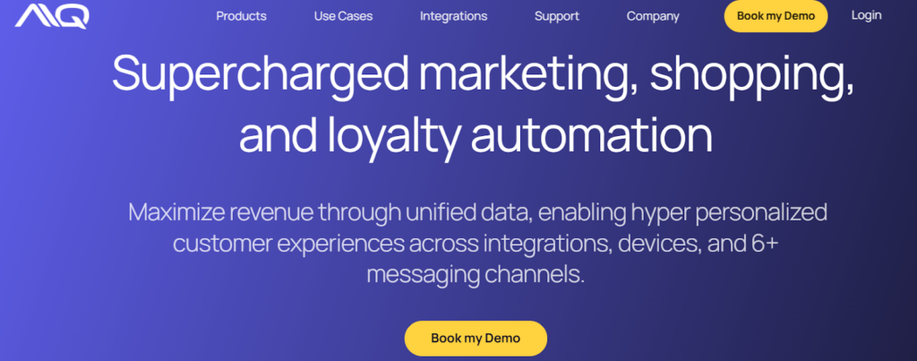 Alpine IQ homepage, designed for the cannabis brands.