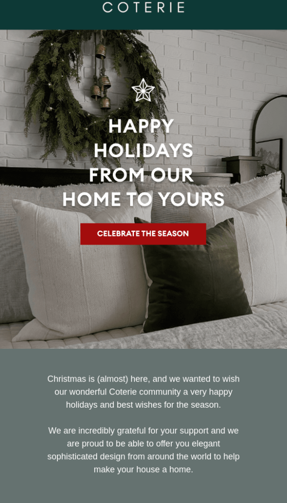 A cheerful Christmas newsletter template showcasing festive designs, ideal for conveying holiday messages and updates.