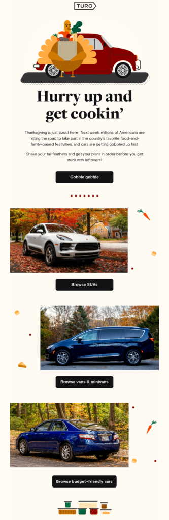 A sleek car email design displayed on a screen, showcasing modern features and user-friendly navigation.