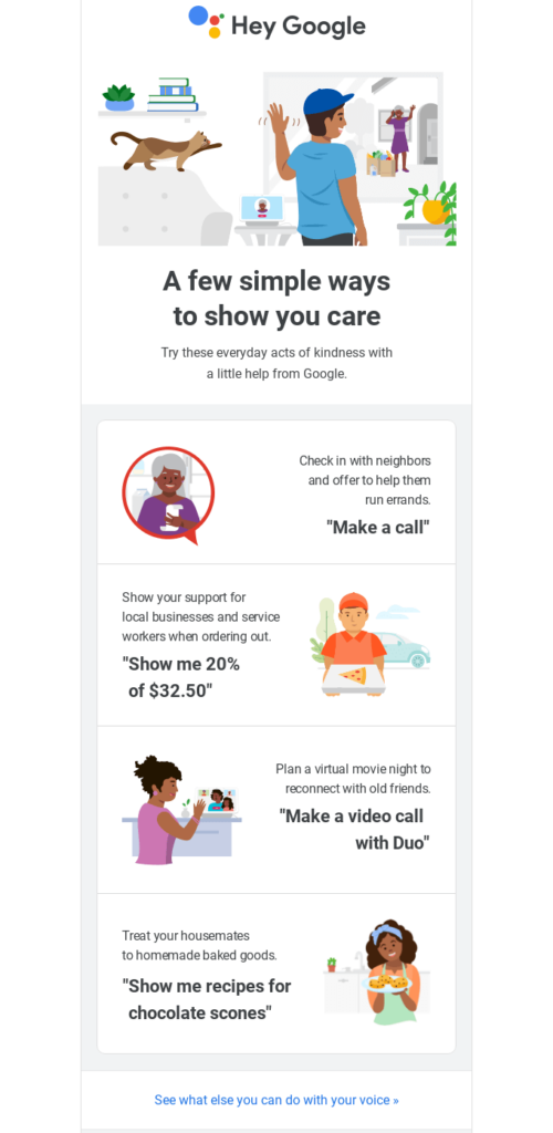 A creative representation of thoughtful actions that convey care and support in personal and professional settings.