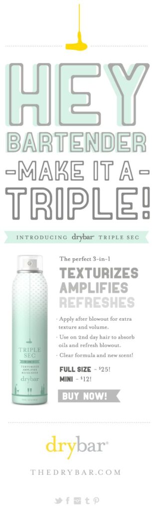 Drybar's new product launch celebrates Bartender Day with a triple threat of innovative hair care solutions.