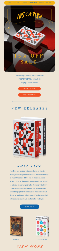 Email design showcasing the art of Vivi, featuring vibrant colors and engaging graphics.