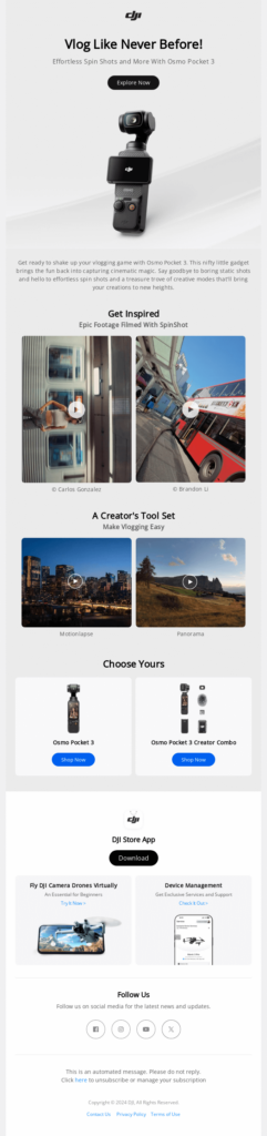 A modern camera company website displaying product images, specifications, and user-friendly navigation for photography lovers.