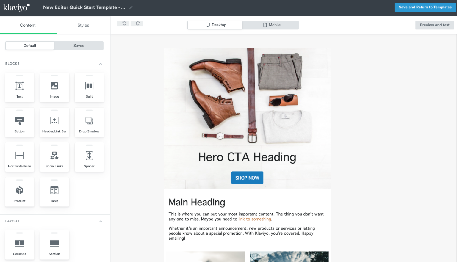 A visual representation of an email template featured on a website, highlighting its structure and aesthetic appeal.