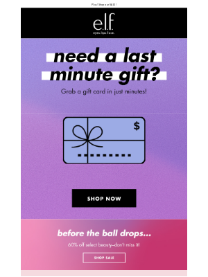 An email design featuring gift cards, highlighting their adaptability in various contexts.