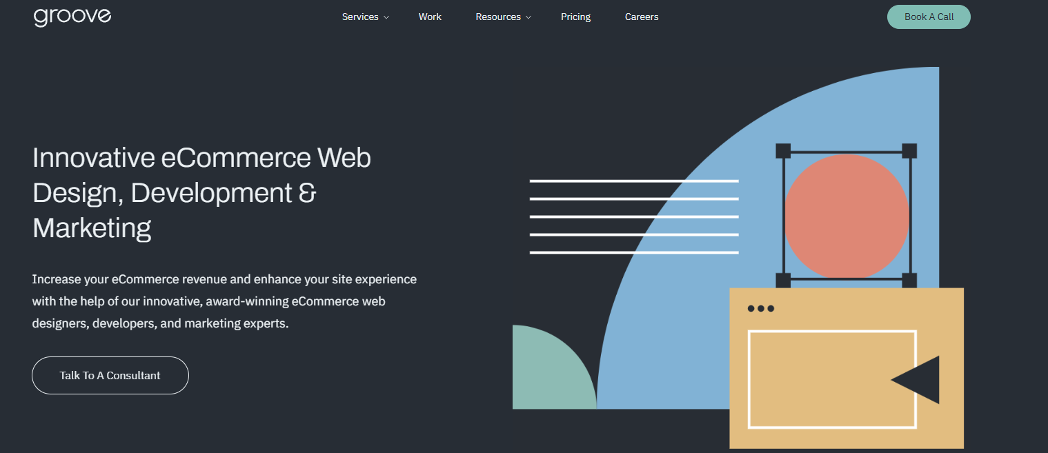 Ecommerce website design showcasing a modern and user-friendly interface for an online shopping experience.