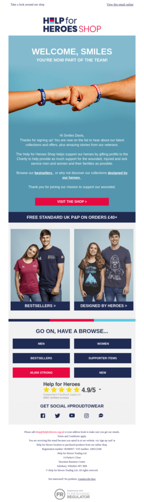 A webpage showcasing the text "Welcome" and "Smiles," designed to create a warm and friendly atmosphere.