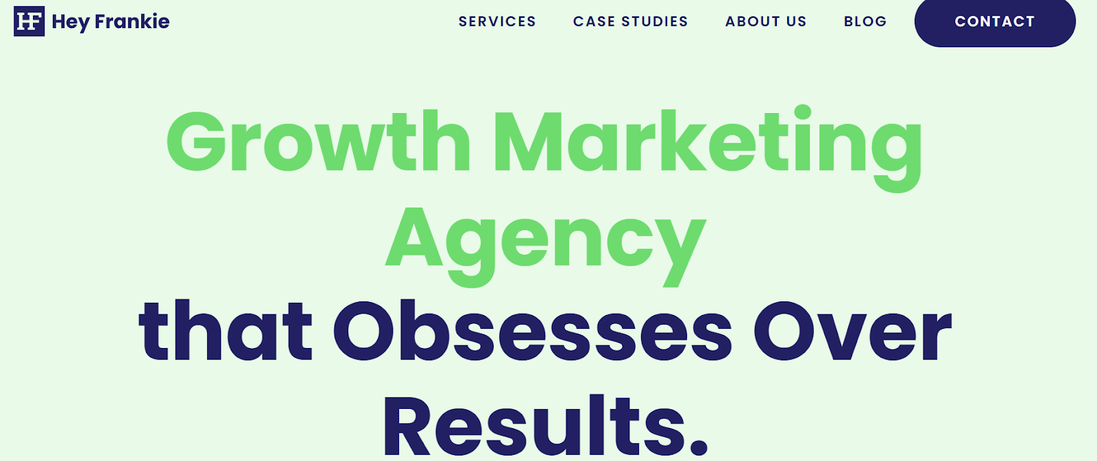 A dynamic growth marketing agency, Hey Frankie, dedicated to achieving exceptional results for clients.