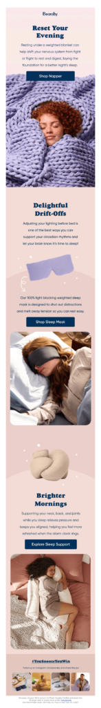 A cozy email design showcasing a clothing company, perfect for celebrating Hugging Day with stylish outfits.