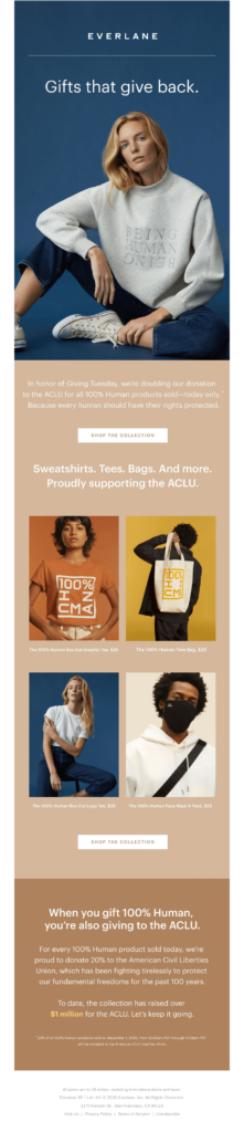 Email newsletter showcasing the new collection, featuring vibrant images and engaging text to attract subscribers.