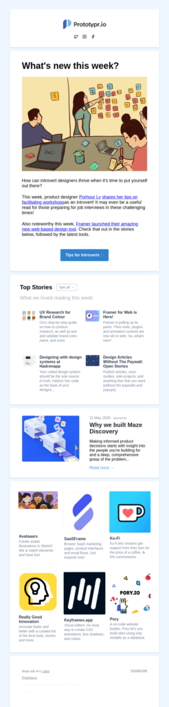 Email design showcasing a sleek layout in honor of Introvert Day.