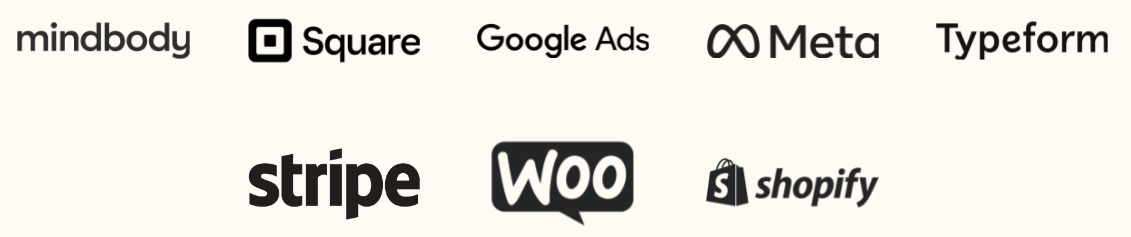 A collection of various logos featuring the word "logo" showcasing Klaviyo integrations.