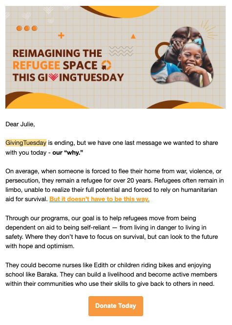 Email template designed for outreach to support homeless individuals and organizations, featuring a clean and professional layout.
