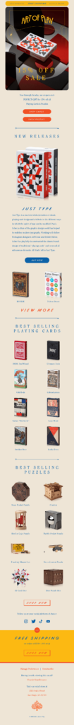 Email designed with a puzzle theme that captivates and invites exploration.