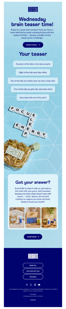 Email design complemented by a playful puzzle motif, perfect for Pazzle day,