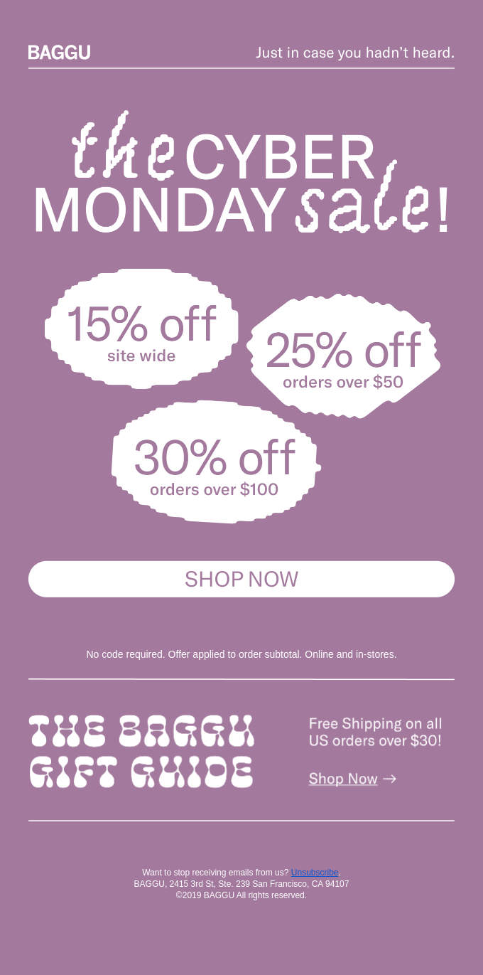 Cyber Monday sale banner featuring discounts and promotions on various products, enticing shoppers to take advantage of deals.