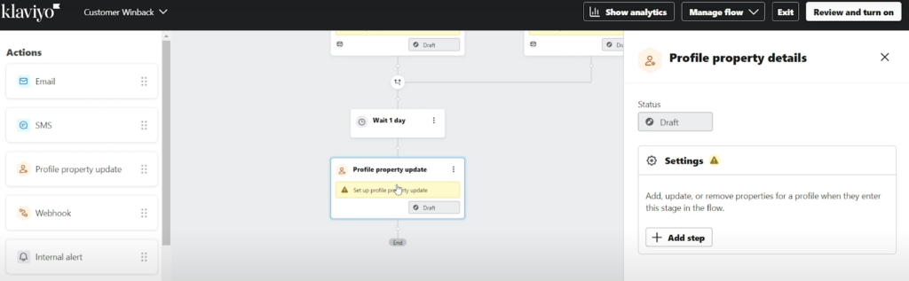 Screenshot of final updates.