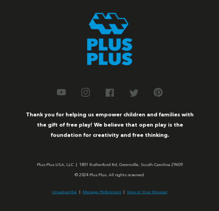 Business logo and branding visuals in the footer.