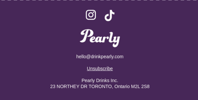 An example of email footer colors.