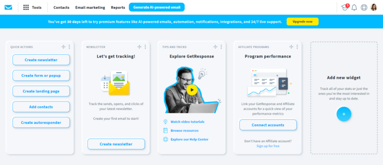 GetResponse - email marketing platform for nonprofits.