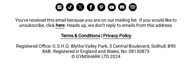 An example of using legal Information in the footer.