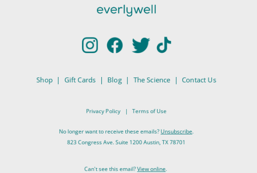 An example of using maintain hierarchy in the footer.