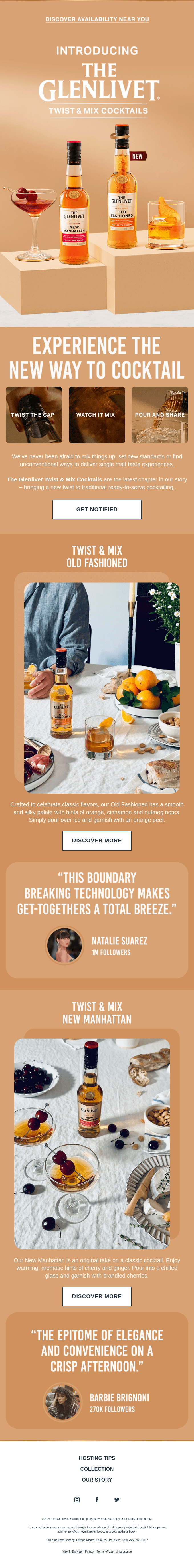 Email example for National Cocktail Day.