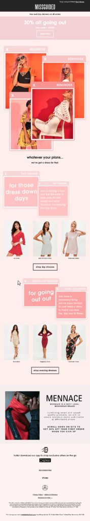 Email example for National Dress Day.